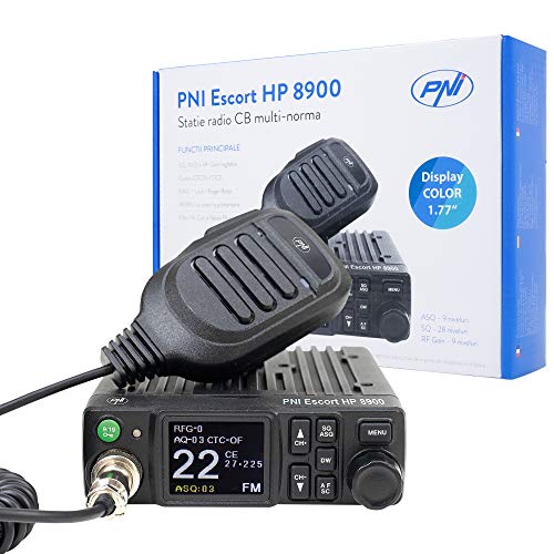 Radio CB PNI Escort HP 8900 ASQ, 12V / 24V, Ganancia de RF, CTCSS-DCS, Dual Watch