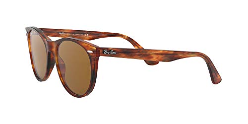 Ray-Ban 0RB2185 Gafas de Sol, Striped Havana, 52 Unisex