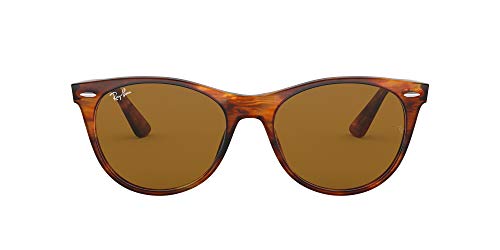 Ray-Ban 0RB2185 Gafas de Sol, Striped Havana, 52 Unisex