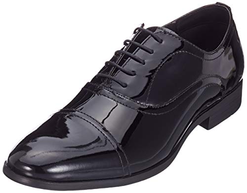 Red Tape Boston, Zapatos de Cordones Oxford Hombre, Negro (Black 0), 43 EU