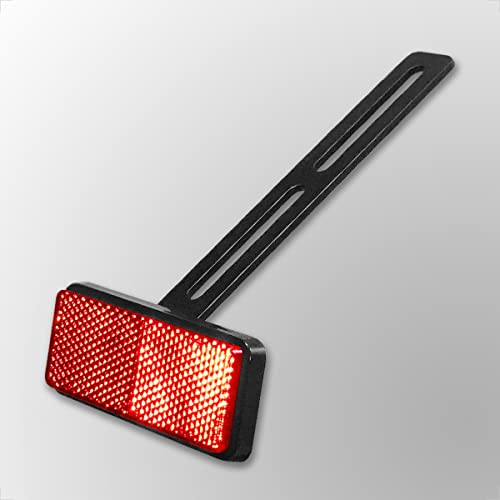 Reflector universal E4 trasero rojo estrecho para motocicleta con soporte en T largo reflector de placa de matrícula scooter ojo de gato aprobado por Quad E