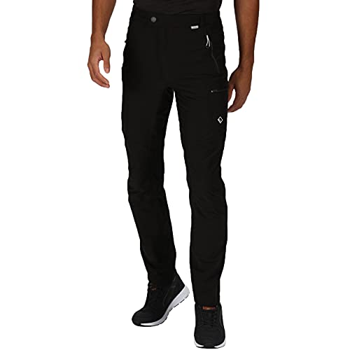 Regatta Highton Pantalón Isoflex Tejido elástico Activo y Impermeable Trousers, Hombre, Black, 42"