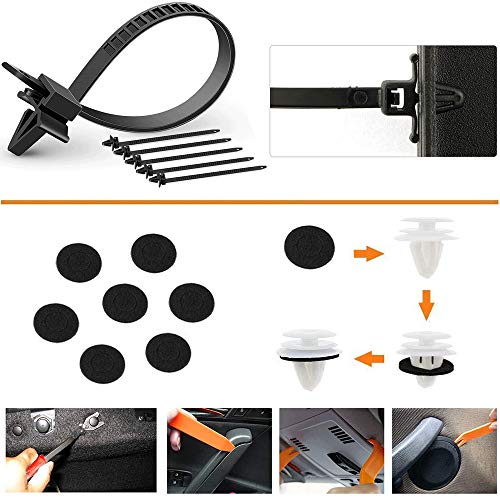 Remaches Plastico, Bst4u 446PCS Universal Auto Clips De Nylon Negro Remaches De PláStico Sujetador De Clips De La CarroceríA Del AutomóVil Surtido Con Herramientas De ExtraccióN De Sujetadores