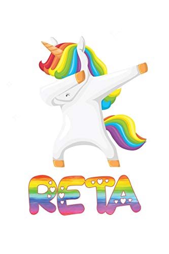 Reta: Reta 6x9 Journal Notebook Dabbing Unicorn Rainbow