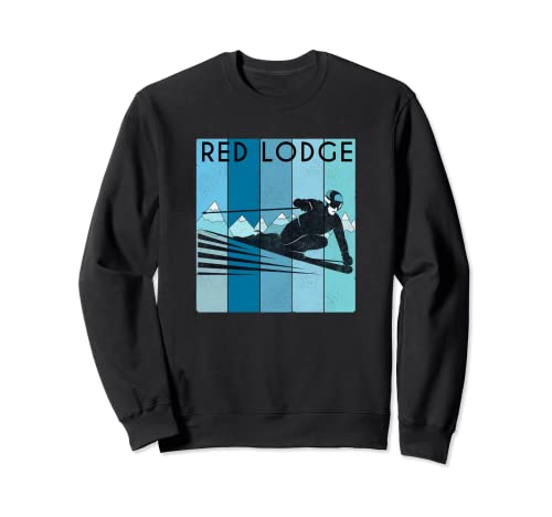 Retro Red Lodge, Montana Ski / Vintage Red Lodge, MT Ski Sudadera