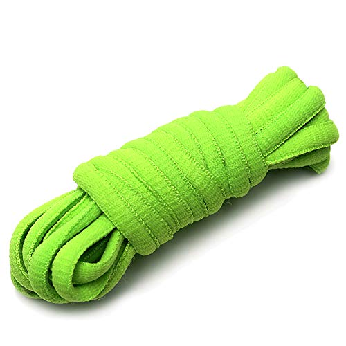 rismart Ovalado Atletismo Zapatos Cordones - 6 mm La mitad Redondo - Ideal para correr, Baloncesto Zapatos and Zapatillas moda P09(Verde neón,130 cm (1 par))