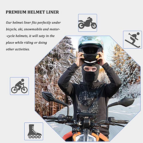 ROCKBROS Pasamontañas Balaclava Invierno Bajo-Casco Térmico Anti Viento Deportivo para Ciclismo Bicicleta Moto Esquí Snowboard, Unisex