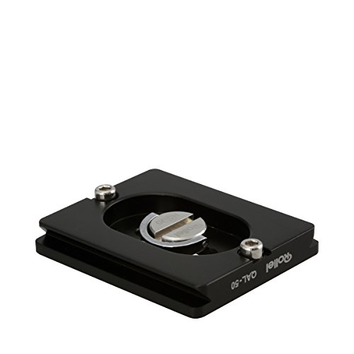 Rollei QAL-50 I Placa de liberación rápida para cámara profesional I Adecuado para todas las cámaras con rosca de 1/4 de trípode y compatible con Arca Swiss I Paquete de 2