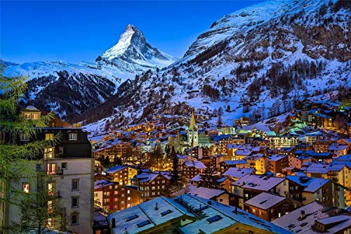 Rompecabezas Para Adultos De 1000 Piezas, Valle De Zermatt, Alpes Suizos, Pueblo, Rompecabezas De Madera, Juego De Juguete, Explora La Creatividad Y La Resolución De Problemas