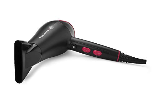 Rowenta Secador Motion Dry CV5712 - Secador de pelo de 2200 W, iónico, incluye boquilla concentrador y difusor, 6 ajustes de velocidad/temperatura, golpe aire frío , rejilla extraíble, secado rápido