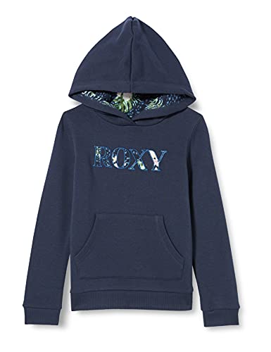 Roxy Hope You Know - Hoodie for Girls 4-16, Sudadera con Capucha Niñas, Mood Indigo, 6