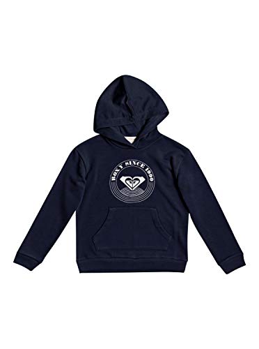 Roxy Indian Poem Foil A - Organic Hoodie for Girls 4-16, Sudadera Niñas, Mood Indigo, 4