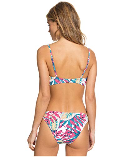 Roxy Into The Sun - Conjunto De Bikini Bandeau para Mujer Conjunto De Bikini Bandeau, Mujer, Bright White Tropic Call S, M