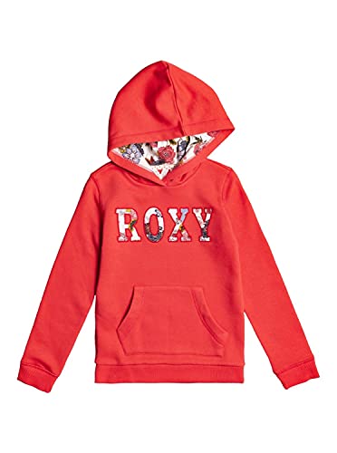 Roxy Sudadera con capucha Hope You Know para niñas, Hibiscus, Large