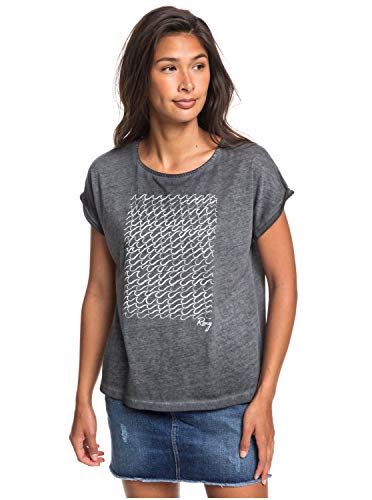 Roxy Summertime Happiness - Camiseta para Mujer Camiseta, Mujer, Anthracite, S