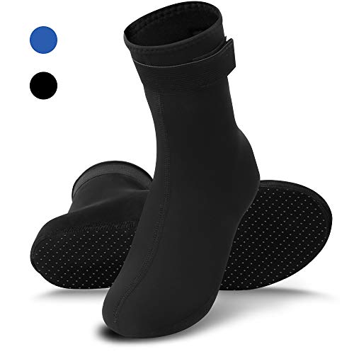 RTDEP Escarpines Neopreno Escarpines Hombres Calcetines de Neopreno de 3 mm Calcetines Antideslizantes para Mujeres Calcetines Térmicos Calcetín de Traje de Neopreno para Buceo, Snorkel(Negro, M)