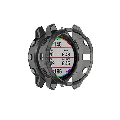 RuenTech Carcasa protectora para Garmin Fenix 6X Pro/Fenix 6X Sapphire/Fenix 6X Pro solar, protección suave, TPU, protección contra arañazos