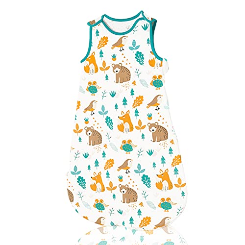 Saco De Dormir para Bebe Todo El AñO Saco Dormir Bebe TOG 2.5 Saquito Bebe Invierno 100% Gigoteuse Coton Bio Newborn Unisex 0-3 AñOs (Talla S, por Debajo de 75 cm)