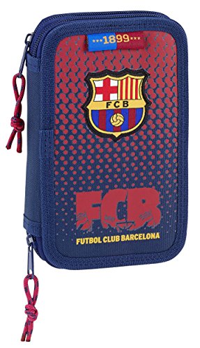 SAFTA Estuche F.C. Barcelona Corporativa Oficial Escolar Incluye 28 Útiles 125x40x195 mm