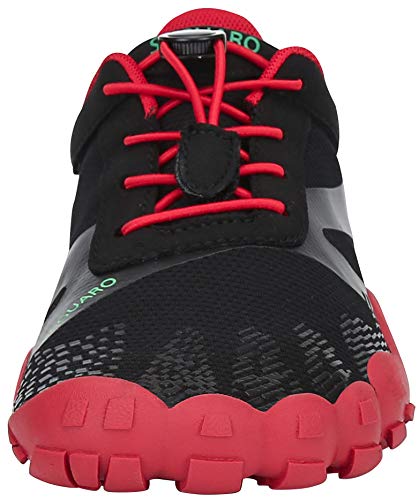 SAGUARO Barefoot Zapatillas de Trail Running Hombre Mujer Zapatillas Ligeros de Secado Rápido para Playa Beach Surf Mar Piscina Río Yoga Cycling Deportes Acuáticos,Rojo 39 EU