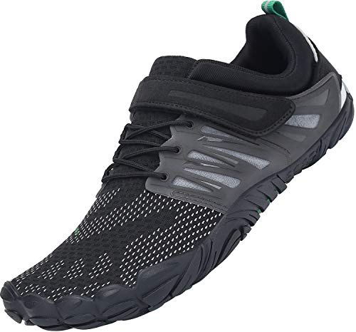 SAGUARO Barefoot Zapatos para Deportes Acuáticos Masculino Ultraligero Respirables Zapatillas de Natación Playa Agua Buceo Cycling Ejercicio Senderismo Zapato Femenino Adulto, Trail Negro 42