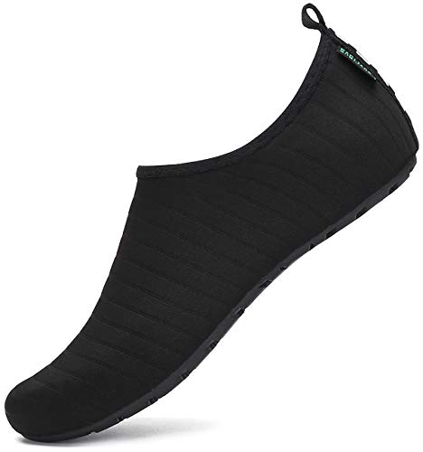 SAGUARO Escarpines Hombre Mujer para Buceo Snorkel Surf Natación Piscina Vela Mares Rocas Río Zapatos para Agua Calzado Playa Zapatillas Deportes Acuáticos (033 Negro,36/37 EU)