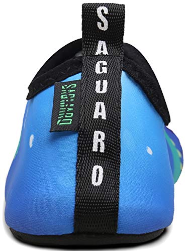 SAGUARO Escarpines Niño Niña Zapatillas para Agua Zapatos de Río Playa Calzado Deportes Acuáticos para Piscina Buceo Surf Natación Nadar Mares Vela Rocas(068 Azul, 26/27 EU)