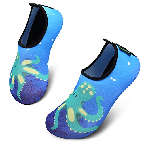 SAGUARO Escarpines Niño Niña Zapatillas para Agua Zapatos de Río Playa Calzado Deportes Acuáticos para Piscina Buceo Surf Natación Nadar Mares Vela Rocas(068 Azul, 26/27 EU)