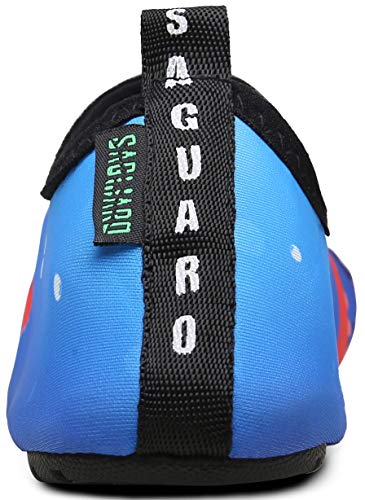 SAGUARO Escarpines Niño Niña Zapatillas para Agua Zapatos de Río Playa Calzado Deportes Acuáticos para Piscina Buceo Surf Natación Nadar Mares Vela Rocas(068 Navy, 26/27 EU)