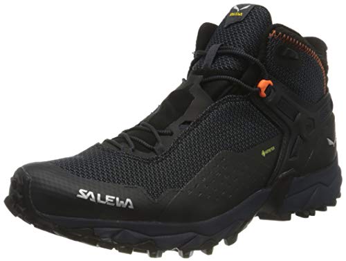 Salewa MS Ultra Flex 2 Mid Gore-TEX Zapatillas de trail running, Black Out/Red Orange, 43 EU