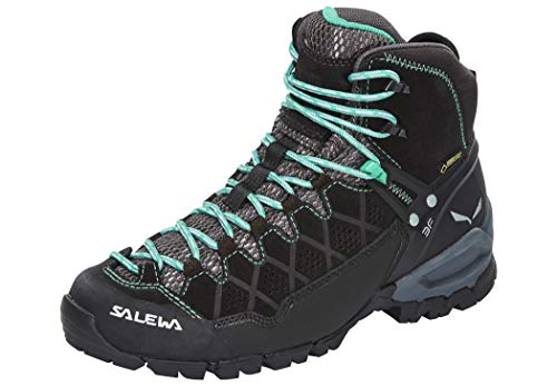 Salewa WS Alp Trainer Mid Gore-TEX Botas de Senderismo, Black Out/Agata, 39 EU