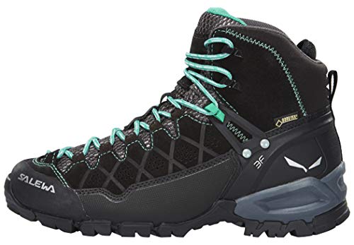 Salewa WS Alp Trainer Mid Gore-TEX Botas de Senderismo, Black Out/Agata, 39 EU