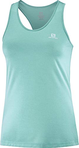 Salomon AGILE TANK W Camiseta sin mangas, Poliéster, Mujer, Turquesa (Meadowbrook), Talla S