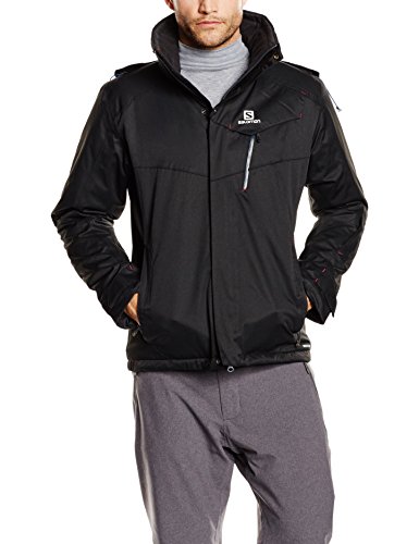 SALOMON Impulse – Chaqueta con Capucha para Hombre, Color Negro - Negro, tamaño S