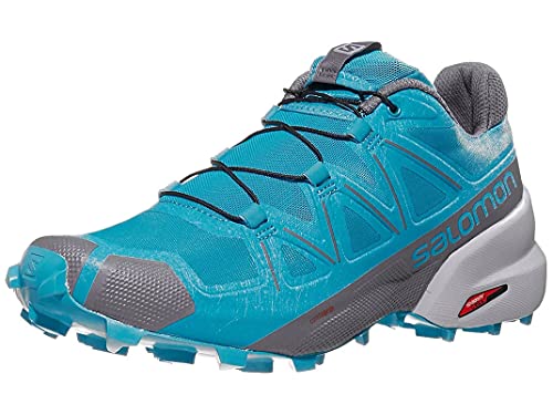 Salomon Men's Speedcross 5 Trail Running Shoe, Hawaiian Ocean/Stormy Weather/Quarry, 11.5