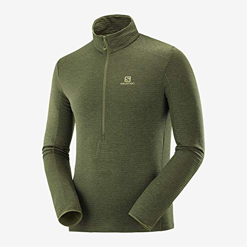 SALOMON Outline Hz Mid M Forro Polar, Hombre, Olive Night, 2XL