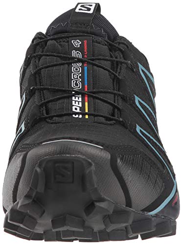 Salomon Speedcross 4 Gore-Tex, Zapatos de Trail Running Mujer, Black/Black/Metallic Bubble Blue, 36 EU