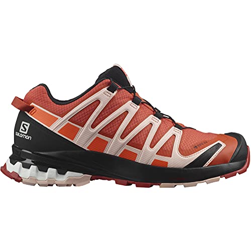 Salomon XA Pro 3D V8 Gore-Tex - Zapatos de Running, Mujer, Multicolor (Mec Orange Peachy Keen Red Orange), 40 ⅔ EU