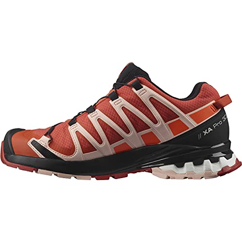 Salomon XA Pro 3D V8 Gore-Tex - Zapatos de Running, Mujer, Multicolor (Mec Orange Peachy Keen Red Orange), 40 ⅔ EU