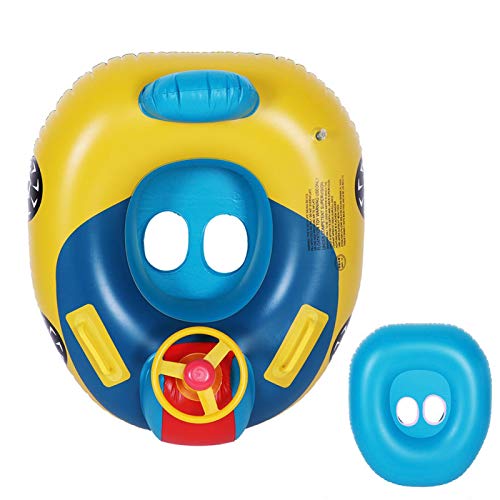 SALUTUYA Coche Inflable Bebé Niños Niño Infantil Natación Flotador Asiento Barco Piscina Anillo Edad 1-4, 31.5 * 27.56in