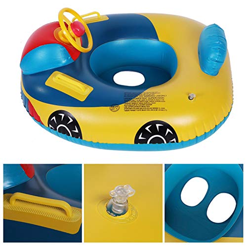 SALUTUYA Coche Inflable Bebé Niños Niño Infantil Natación Flotador Asiento Barco Piscina Anillo Edad 1-4, 31.5 * 27.56in