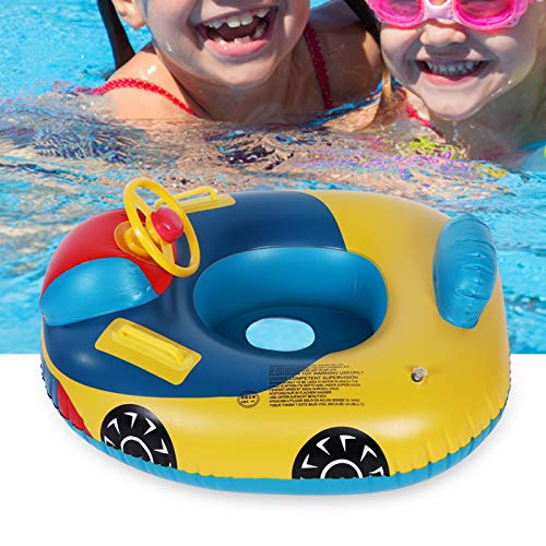 SALUTUYA Coche Inflable Bebé Niños Niño Infantil Natación Flotador Asiento Barco Piscina Anillo Edad 1-4, 31.5 * 27.56in