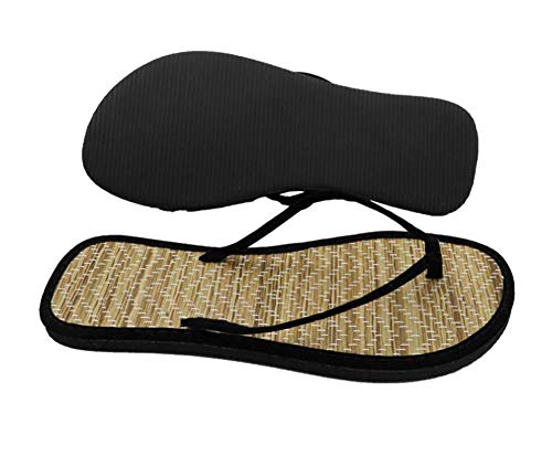 Sandalias de Dedo Flow, Flip Flop Estilo Japonés, Talla 40, con Plantilla en Tatami Goza.