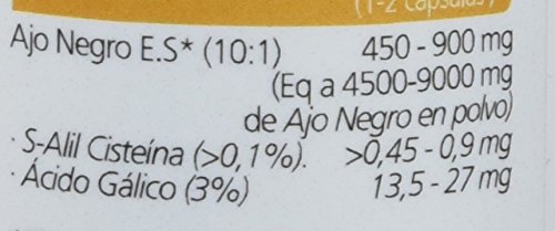 SANON Ajo Negro - 30 Cápsulas Vegetales de 515mg – Ayuda a tus Defensas y Mejora la Circulación Sanguínea – Control de los Niveles de Colesterol - Antioxidante