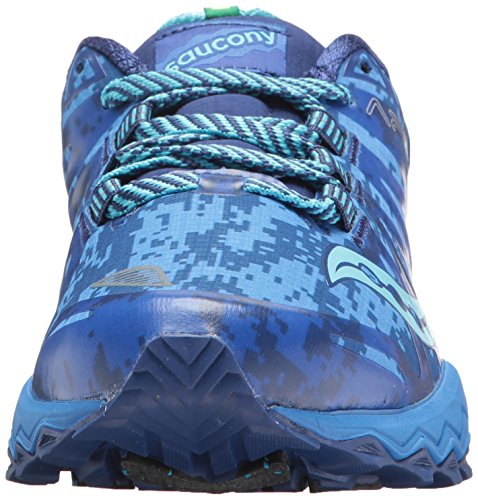 Saucony Peregrine 7 Ice+, Zapatillas para Correr Mujer, Azul, 38.5 EU