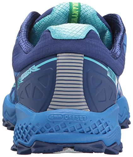 Saucony Peregrine 7 Ice+, Zapatillas para Correr Mujer, Azul, 38.5 EU