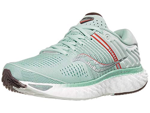 Saucony Triumph 17 Sky Grey/Coral, Zapatillas de Atletismo Mujer, 38 EU