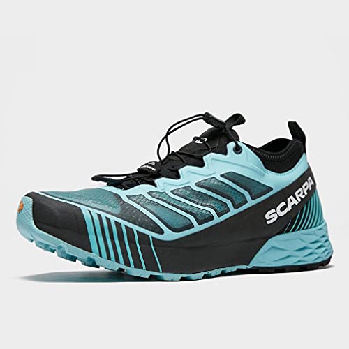 Scarpa RIBELLE Run WMN, Zapatillas de Trail Running Mujer, Aqua-Black ARSFW Speed Force, 41 EU