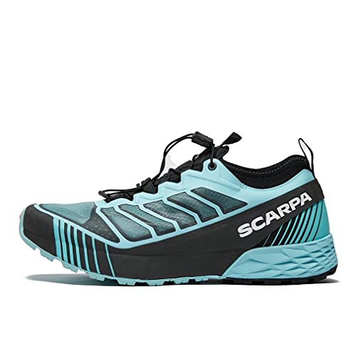 Scarpa RIBELLE Run WMN, Zapatillas de Trail Running Mujer, Aqua-Black ARSFW Speed Force, 41 EU