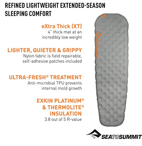 SEA TO SUMMIT Ether Light XT Insulated Mat R Colchoneta Acampada y Senderismo, Adultos Unisex, Azul, Talla Única